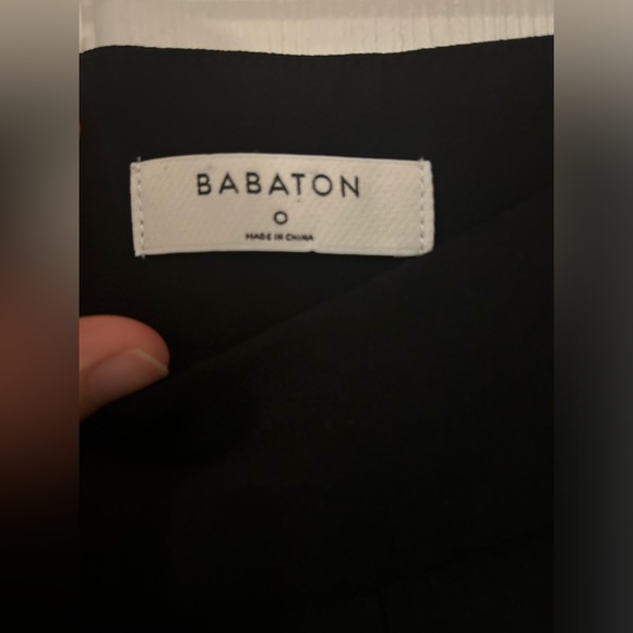 NWT Aritzia Babaton Lincoln High Waist Wide Leg Pant in Black - size 0 - Picture 6 of 8